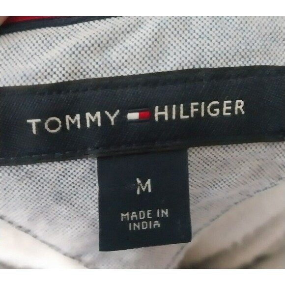 Tommy Hilfiger Mens Hoodie Size Medium Logo Embroidered Pullover Gray Sweatshirt - Picture 2 of 4